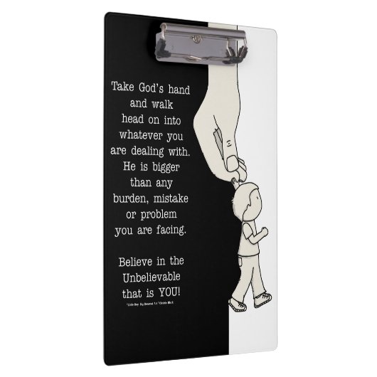 Nehmen Sie Gottes Hand Klemmbrett (Rechts)