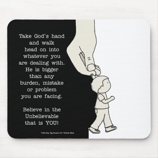 Nehmen Sie Gottes Hand Mousepad (Vorne)