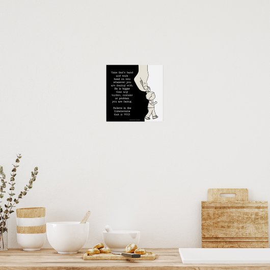 Nehmen Sie Gottes Hand Poster (Küche)