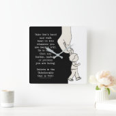 Nehmen Sie Gottes Hand Quadratische Wanduhr (Zuhause)