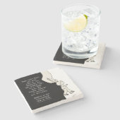 Nehmen Sie Gottes Hand Steinuntersetzer (Seitenansicht)