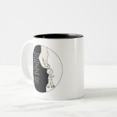 Nehmen Sie Gottes Hand Zweifarbige Tasse (Vorderseite Links)