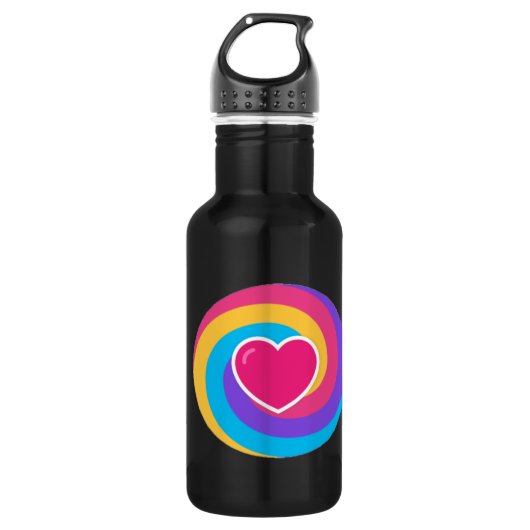 Nehmen Sie Ihr Getränk in einem schwarzen Stil mit Edelstahlflasche (Vorderseite)