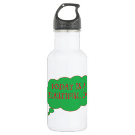 Nehmen Sie Ihr Getränk in einem weißen Stil mit Edelstahlflasche