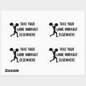 Nehmen Sie Ihre Lame Workout anderswo Ovaler Aufkleber (Blatt)