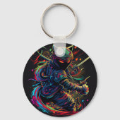 Nehmen Sie Ihre Ninja Cat Everywhere mit einem Sch Schlüsselanhänger (Rückseite)