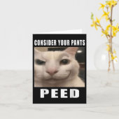 Nehmen Sie Ihre Pants Ping Alberne Katze Männer Fr Karte (Gelbe Blume)