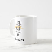 Nehmen Sie Ihre W-2 und Stuff It Tasse (Vorderseite Links)