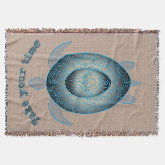 Nehmen Sie Ihre Zeit Schildkröte motivierend Zitat Decke (Vorderseite)