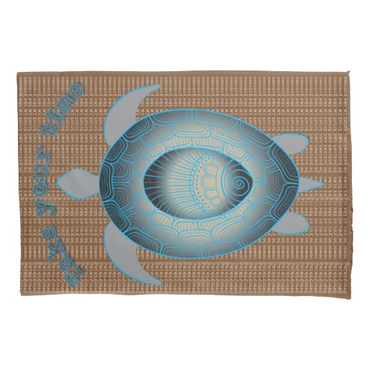 Nehmen Sie Ihre Zeit Schildkröte motivierend Zitat Kissenbezug (Vorderseite)