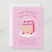 Nehmen Sie Ihren Kuchen und essen Sie ihn am 2. Ge Einladung (Vorderseite)