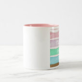 Nehmen Sie Ihren Kuchen! Zweifarbige Tasse (Mittel)