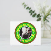 NEHMEN SIE IHREN PITBULS ZUM ARBEITSTAG POSTKARTE (Stehend Vorderseite)