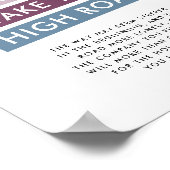 Nehmen Sie immer ein Motivierend Highway-Zitat Poster (Ecke)