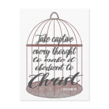 Nehmen Sie jeden Gedanken, jede Schrift in Gefange