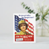 Nehmen Sie jetzt am WAC teil! Kriegsposter Postkarte (Stehend Vorderseite)