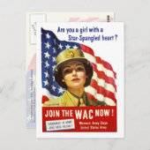 Nehmen Sie jetzt am WAC teil! Kriegsposter Postkarte (Vorne/Hinten)