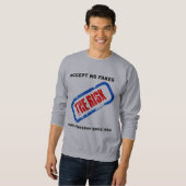 Nehmen Sie keine Fakes (grau) das Risiko an Sweatshirt (Vorne ganz)