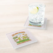 Nehmen Sie mehr Chancen, tanzen Sie mehr Tanz Glasuntersetzer (Schrägansicht)