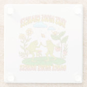 Nehmen Sie mehr Chancen, tanzen Sie mehr Tanz Glasuntersetzer (Rückseite)