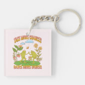 Nehmen Sie mehr Chancen, tanzen Sie mehr Tanz Schlüsselanhänger (Rückseite)