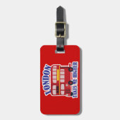 Nehmen Sie mich Higher in London Cartoon Bus Fun Gepäckanhänger (Vorderseite vertikal)