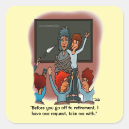 Nehmen Sie mich mit dem Aufkleber auf dem Platz