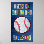 Nehmen Sie mich mit in die Ballgame License Plate Poster (Vorne)