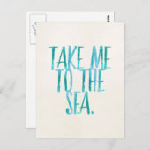 Nehmen Sie mich mit zum Strandangebot Postkarte (Vorne/Hinten)