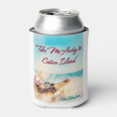 Nehmen Sie mich weg von Catica Island Drink Cozie Dosenkühler (Kanne Vorderseite)