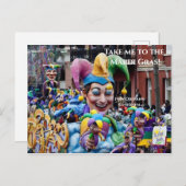 Nehmen Sie mich zur Postkarte Mardi Gras (Vorne/Hinten)