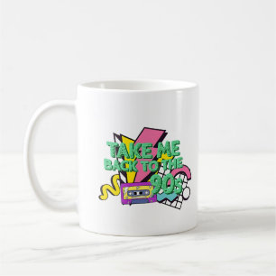 Nehmen Sie mich zurück in die 90er Jahre Color Pop Kaffeetasse