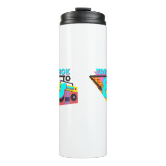 Nehmen Sie mich zurück zum 80er Retro The - Neon V Thermosbecher