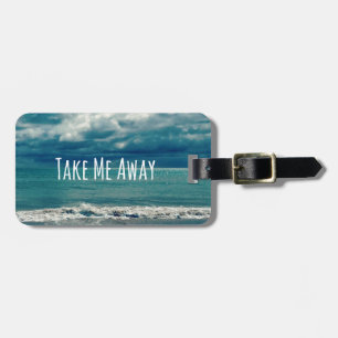 Nehmen Sie mir ein Strandangebot Gepäckanhänger