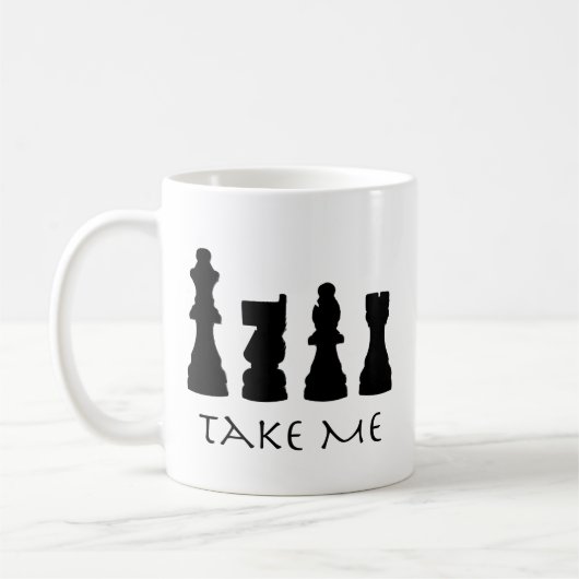 Nehmen Sie mir Schach-Stücke Kaffeetasse (Links)
