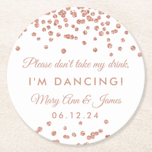 Nehmen Sie nicht mein Getränk! Runder Pappuntersetzer (Vorderseite)