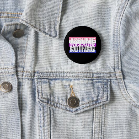 Nehmen Sie nichts Genderfluid Stolz-Flagge an Button (Beispiel)