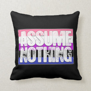 Nehmen Sie nichts Genderfluid Stolz-Flagge an Kissen