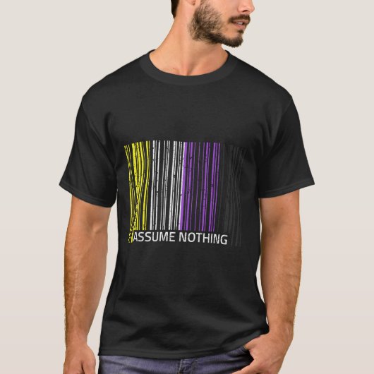 Nehmen Sie nichts Nonbinary Flagge Genderqueer Lgb T-Shirt (Vorderseite)