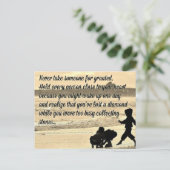 Nehmen Sie niemals jemanden für einen bestimmten K Postkarte (Stehend Vorderseite)