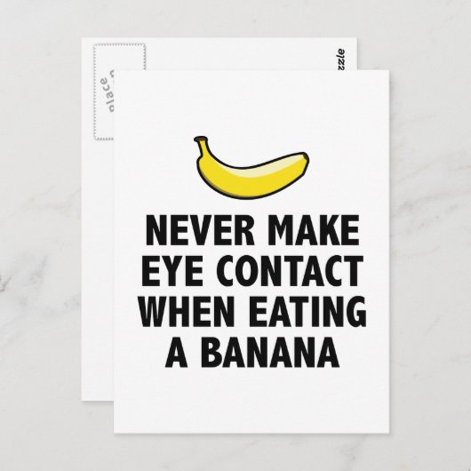 Nehmen Sie niemals Kontakt mit Augen auf, wenn Sie Postkarte (Vorne/Hinten)