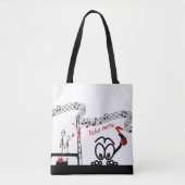 Nehmen Sie Note Music Teacher Funny Stickman Tote Tasche (Vorderseite)