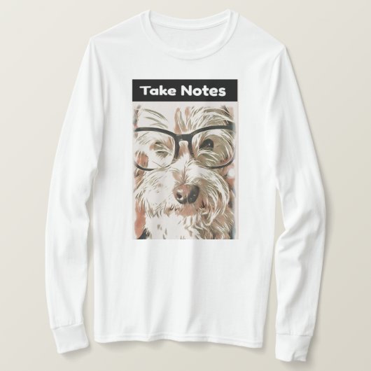 Nehmen Sie Notizen Westie Long-Sleeve Shirt (Design vorne)