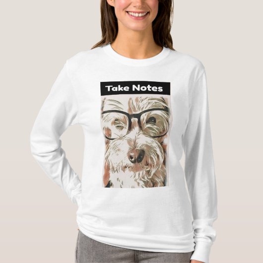 Nehmen Sie Notizen Westie Long-Sleeve Shirt (Vorderseite)