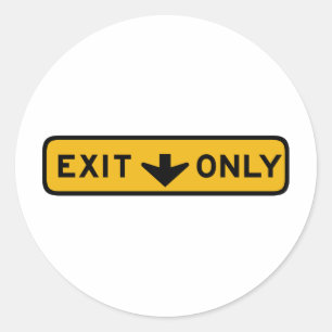 Nehmen Sie nur Straßenschild heraus Runder Aufkleber