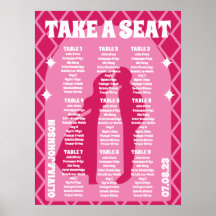 Nehmen Sie Platz Rosa Magenta Retro Boho Arch Styl