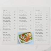 Nehmen Sie | Restaurant Grau Logo Foto Menu (Rückseite)