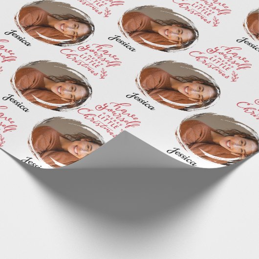 Nehmen Sie sich einen fröhlichen kleinen Weihnacht Geschenkpapier (Ecke)