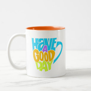 Nehmen Sie sich einen guten Tag Kaffee Tasse