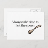 Nehmen Sie sich immer Zeit, um den Spoon zu entdec Postkarte (Vorne/Hinten)